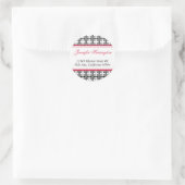 Rood zwart preppy custom fancy retour adres label (Tas)