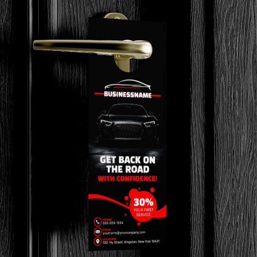 Rood & Zwart Professionele Automobielauto Details Deurhanger