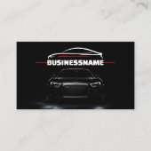 Rood & Zwart Professionele Automobielauto Details Visitekaartje (Voorkant)
