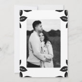 Rood & Zwart Roos Bloemen Vrijgezellenfeest Kaart (Achterkant)