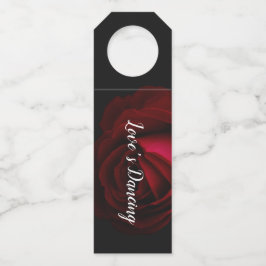 Rood, zwart & roos flessenhanger