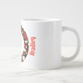 Rood Zwart Roos Ring Jumbo Mok (Rechts)