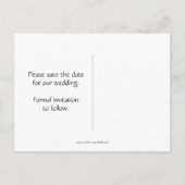 Rood & zwart Rozen lint Sla de datum op Aankondigingskaart (Achterkant)