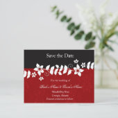 Rood Zwart Save the date briefkaart (Staand voorkant)