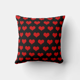 Rood Zwart Schattig Knus Modern Romantisch Chic Ha Kussen