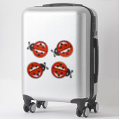 Rood Zwart Schattige lieveheersbeestjes Sticker (Koffer)