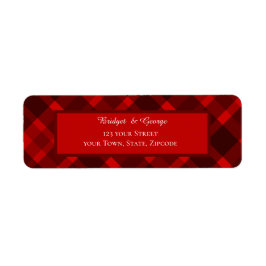 rood zwart schotse celtic tartan bruiloft patroon etiket