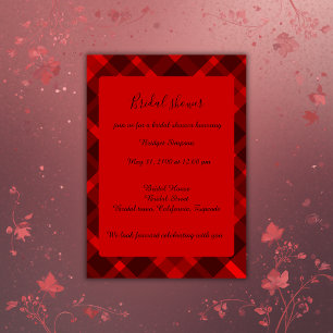 rood zwart schotse celtic tartan bruiloft patroon kaart