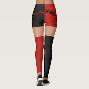 Rood Zwart Shorts Knie Sokken Naam Roller Derby Leggings