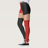 Rood Zwart Shorts Knie Sokken Naam Roller Derby Leggings (Links)