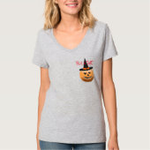 rood zwart sinaasappel, pompoenen heks halloween t-shirt (Voorkant)