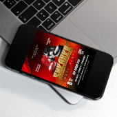 Rood Zwart Sneaker Ball Party Flyer Uitnodiging