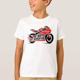 Rood Zwart Sportmotor  T-shirt