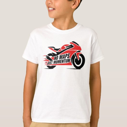Rood Zwart Sportmotor T-shirt (Voorkant)