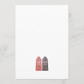 Rood & Zwart Stad Verhuisbericht Kaart (Achterkant)