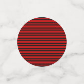 Rood Zwart Strepen Patroon Confetti (Kleine voorkant)