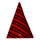 Rood Zwart Strepen Patroon Feesthoedjes (Rechts)