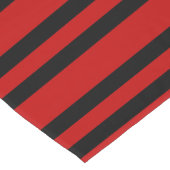 Rood Zwart Strepen Patroon Korte Tafelloper (Hoek)