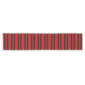 Rood Zwart Strepen Patroon Korte Tafelloper (Horizontaal)