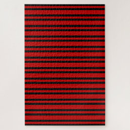 Rood Zwart Strepen Patroon Legpuzzel
