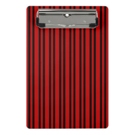 Rood Zwart Strepen Patroon Mini Klembord