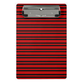 Rood Zwart Strepen Patroon Mini Klembord