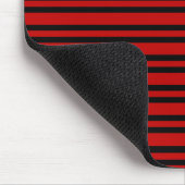 Rood Zwart Strepen Patroon Muismat (Hoek)