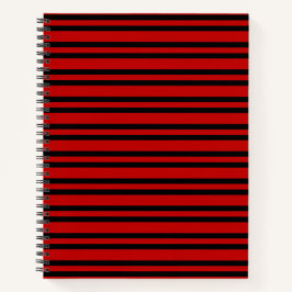 Rood Zwart Strepen Patroon Notitieboek