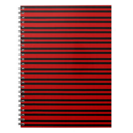 Rood Zwart Strepen Patroon Notitieboek