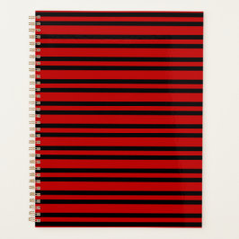 Rood Zwart Strepen Patroon Planner