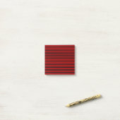 Rood Zwart Strepen Patroon Post-it® Notes (Op bureau)
