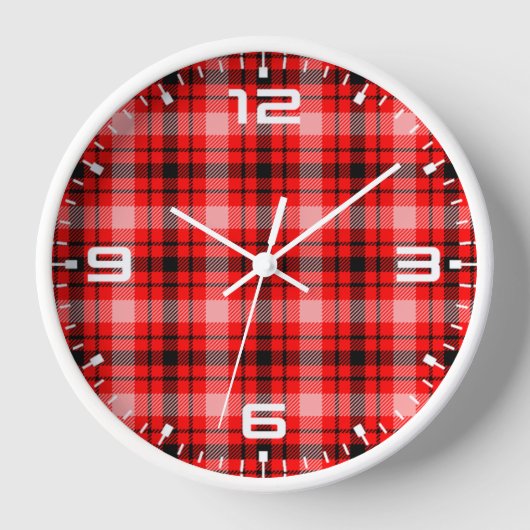 Rood Zwart Tartan Geruit Plaid Patroon-24899 (Voorkant)