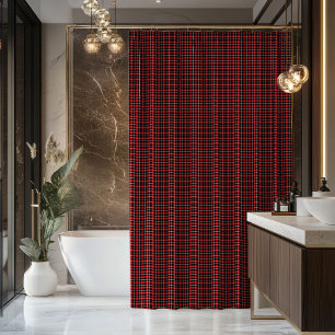 Rood Zwart Tartan Gordijn Cadeau voor Eerste Badka