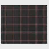 Rood Zwart Tartan Plaid Cadeaupapier (Vlak)
