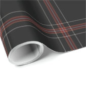 Rood Zwart Tartan Plaid Cadeaupapier (Rol Hoek)