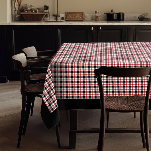 Rood Zwart Tartan Tafelkleed Gezellig Cabin Dining