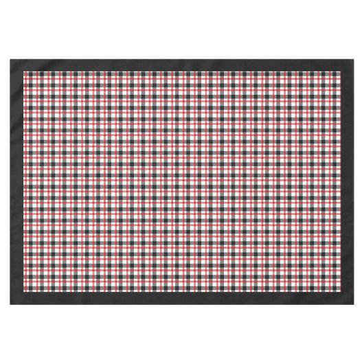 Rood Zwart Tartan Tafelkleed Gezellig Cabin Dining (Voorkant (Horizontaal))