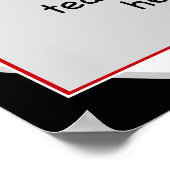 Rood Zwart Team Kleuren Volleybal Team Foto Poster (Hoek)