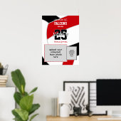 Rood Zwart Team Kleuren Volleybal Team Foto Poster (Thuiskantoor)