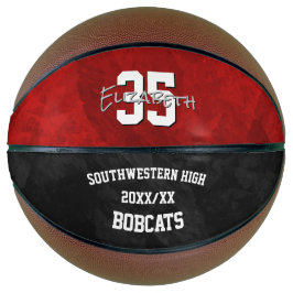 Rood zwart team naam ballers einde seizoen cadeaus basketbal