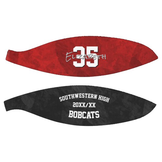 Rood zwart team naam ballers einde seizoen cadeaus basketbal (Panelen)