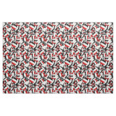rood zwart teamkleuren volleybals schaalbaar patro stof (Yard (91,4 cm))