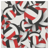rood zwart teamkleuren volleybals schaalbaar patro stof (Swatch)