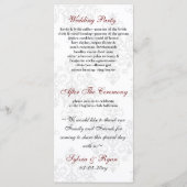 rood zwart Trouwprogramma Programmakaart (Achterkant)