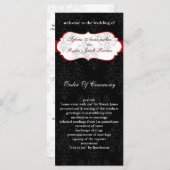 rood zwart Trouwprogramma Programmakaart (Voorkant / Achterkant)