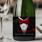 Rood Zwart Tuxedo Champagne Etiket