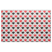 Rood Zwart Valentijn Liefde Harten Stof (Fat Quarter)