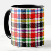 Rood Zwart Veelkleurig Flanel Plaid Tartan Design Mok