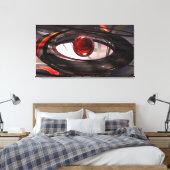 Rood & Zwart Verpakt canvas Afdruk (Insitu (Slaapkamer))