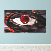 Rood & Zwart Verpakt canvas Afdruk (Insitu (Houten vloer))